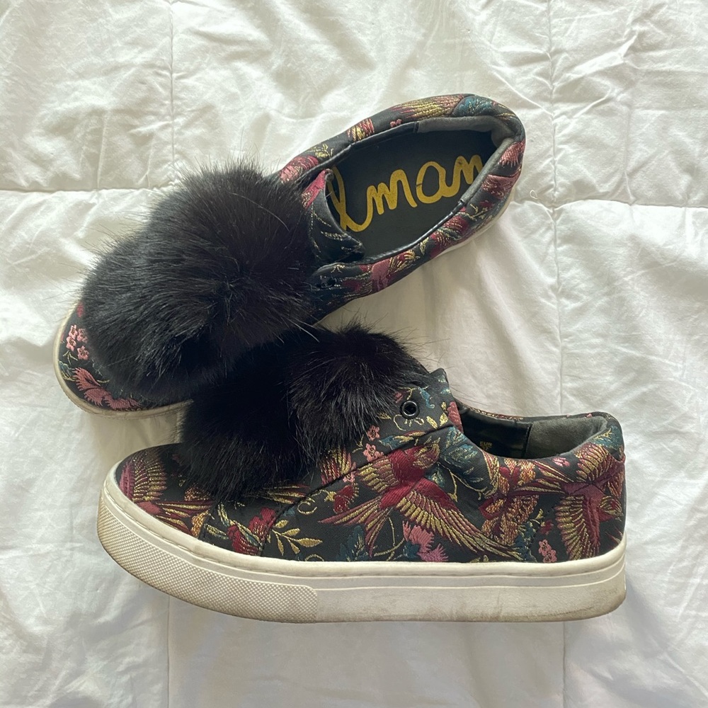 Sam Edelman platform Pom Pom slip ons